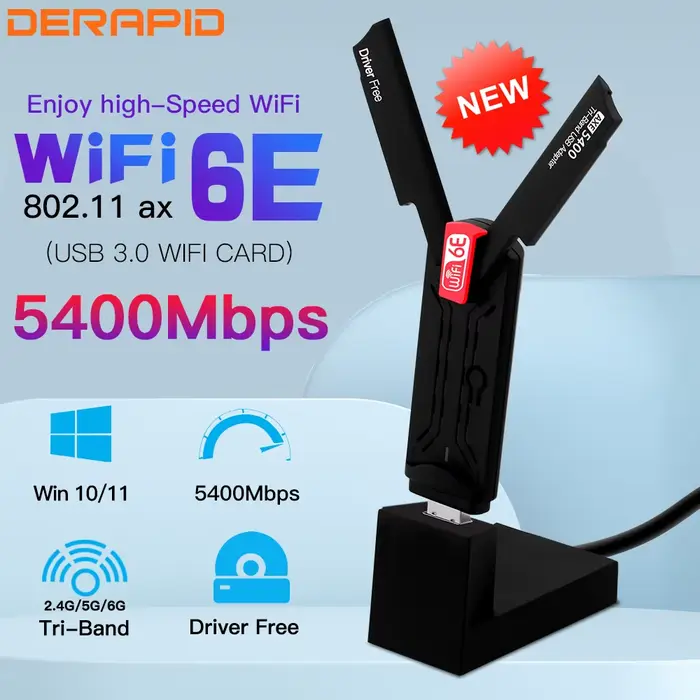 Adaptateur sans fil WiFi6E AX5400 USB 3.0
