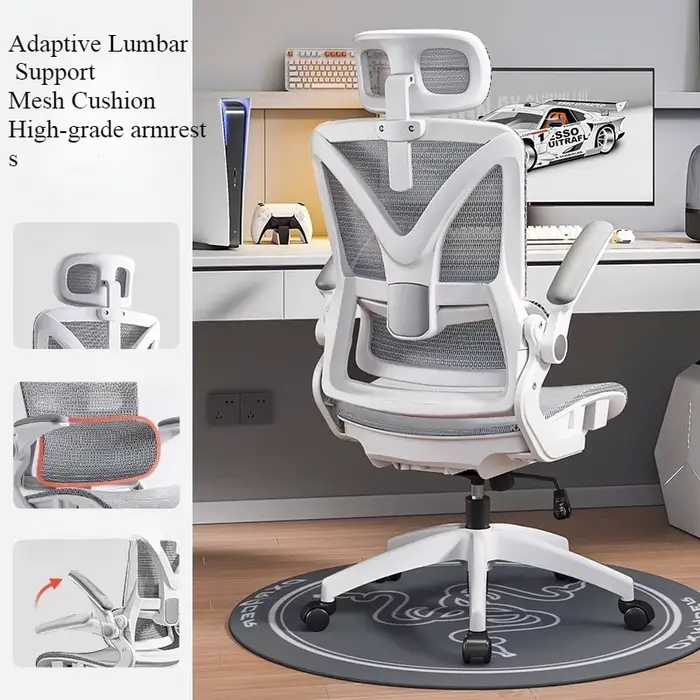 Chaise De jeu ergonomique Support lombaire 3D course pivotant réglable maille respirante haute densité éponge siège Silla De Escritorio