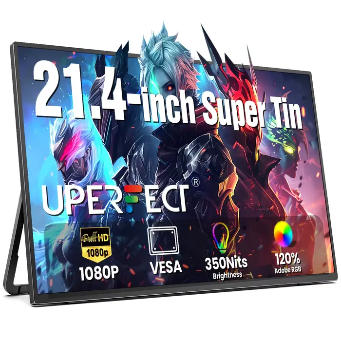 UPERFECT moniteur portable 21,5 pouces 1080P 100Hz HDR 12% sRGB FreeSync HDMI USB-C écran de voyage 