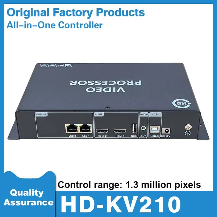 Écran d'affichage LED processeur vidéo HD-KV210 polychrome HUB75 panneau LED mur vidéo TV LED contrô