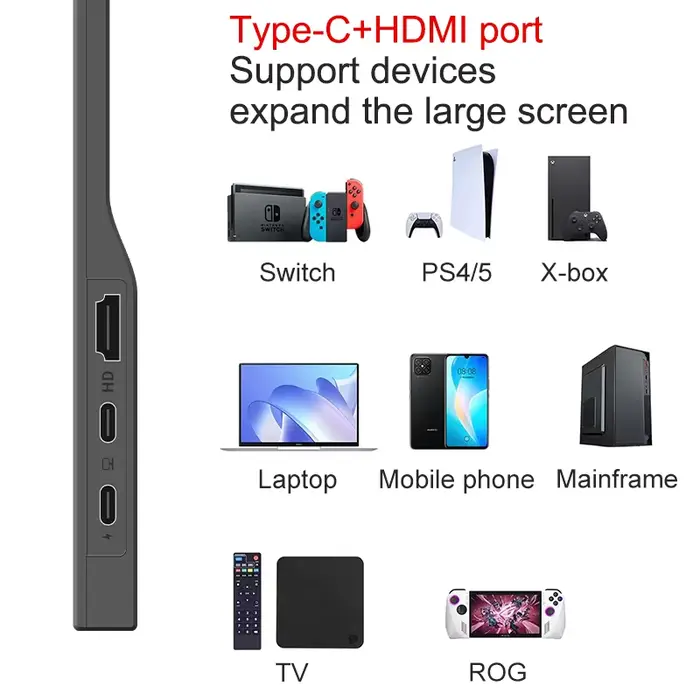 LANLIPU – moniteur Portable 14/16 pouces