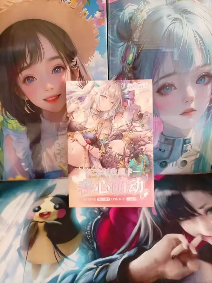 Cartes à collectionner commémoratives « Spring Heart Sprout » Anime Waifu – Boîte cadeau