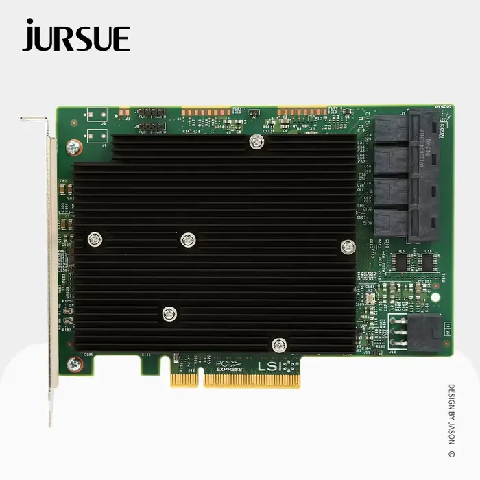Carte d'extension SAS HBA PCIe SATA Compatible avec le Mode IT LSI 9300-16i, prise en charge de l'ex