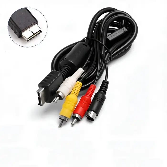 FZQWEG Câble audio vidéo AV S-Video pour PS2 PS3 - Connexion S-Video de haute qualité pour consoles 