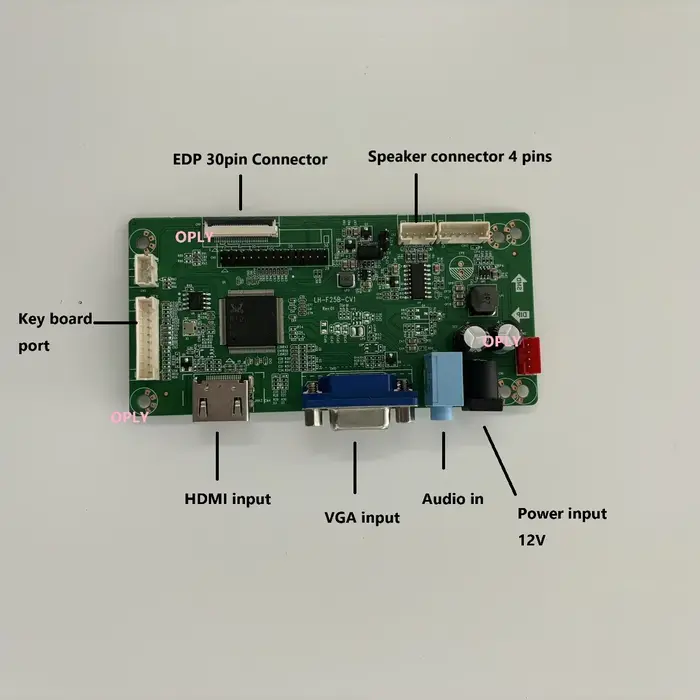 Écran de moniteur avec panneau IPS EDP, 15.6 pouces, 1920x1080, carte contrôleur, VGA, HDMI, compatible pour PC, PS, X360, ordinateur portable, framboise