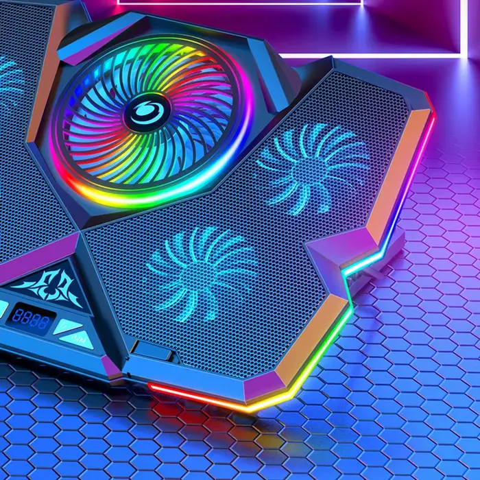 Coolcold-Refroidisseur d'ordinateur portable RGB Gaming