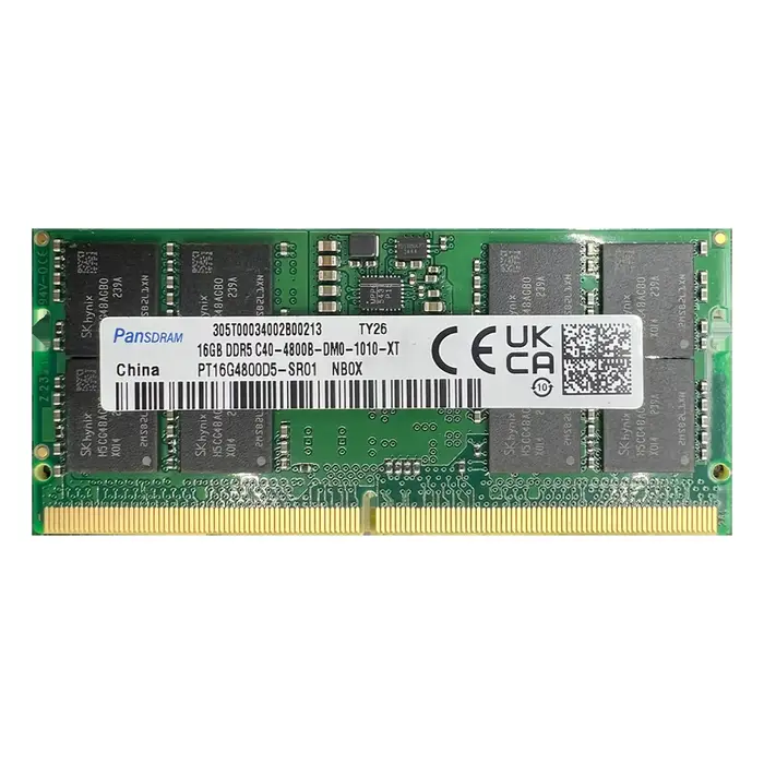 Mémoire RAM pour ordinateur portable Pansdram DDR5 8 Go 16 Go 32 Go 4800 5600 PC5 38400 44800