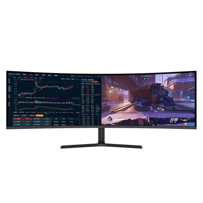 Écran LED ultra large de 49 pouces pour PC de jeu, 165 Hz, moniteur LED pour ordinateur