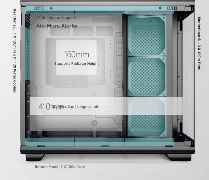 Boîtier PC Gaming avec écran LCD