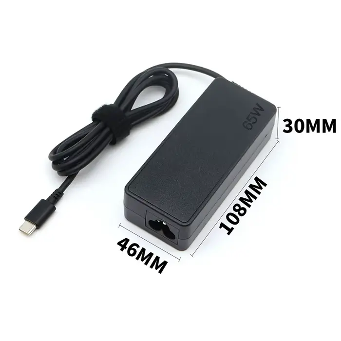 Chargeur pour ordinateur portable 65W TYPE C pour Lenovo ThinkPad P51s P52s T470 Hp Yoga Dell ASUS 20V 3.25A Adaptateurs d'alimentation USB C