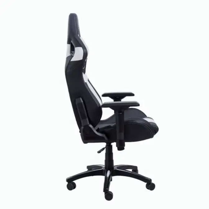 Chaise de bureau gaming ergonomique en cuir style course pour PC Gamer
