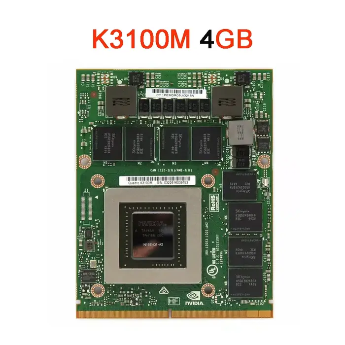 Carte graphique Quadro K3100 K3100M GDDR5 4GB N15E-Q1-A2 avec support en X pour Apple iMac A1312 27 pouces 2010 2011