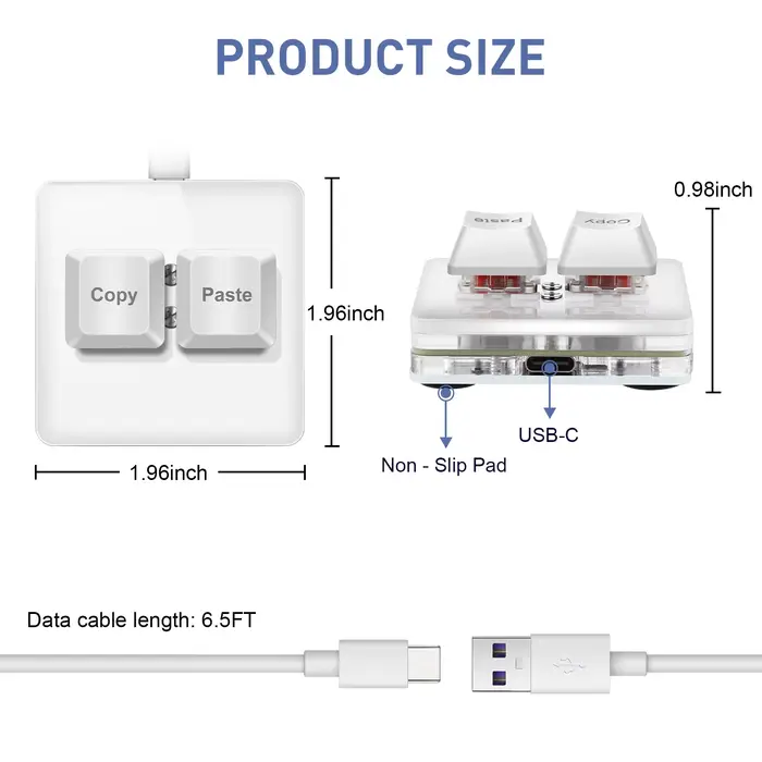 Clavier USB filaire SAYODEVICE pour copie et collage