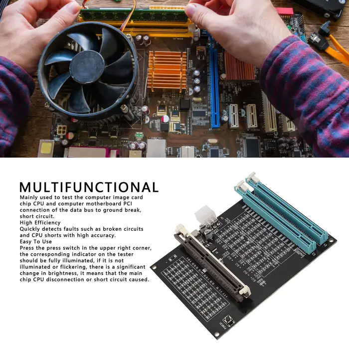 Testeur de carte graphique avec lumière AGP PCI-E