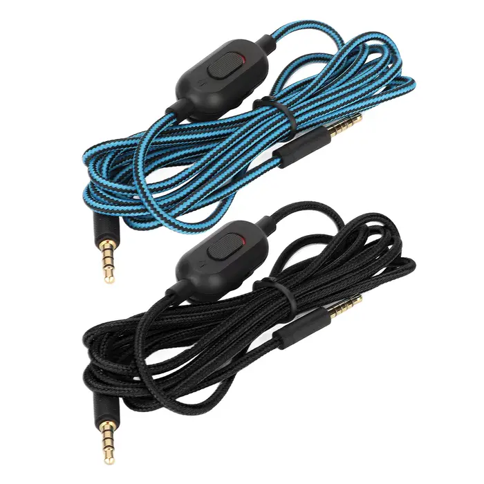 Câble de casque de jeu tressé avec contrôle du volume et fonction muet pour Logitech G Pro G Pro X G433 G233