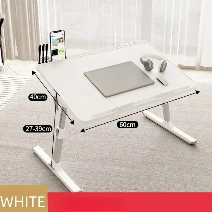 Plateau de lit réglable pour ordinateur portable – Bureau debout pliable avec tiroir de rangement, b