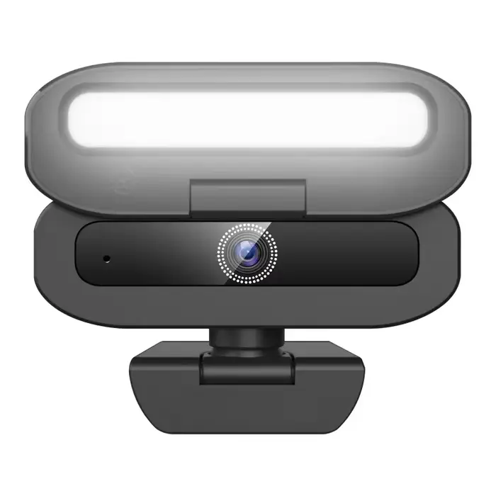 Webcam 4K pour PC avec lumière d'appoint LED, caméra HD 2K avec microphone, autofocus, caméra web po