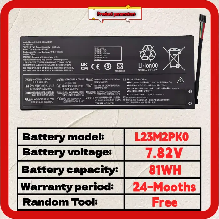 Vente en gros et au détail ❗ ❗ ❗   Batterie haute capacité L23M2PK0 L23B2PK0 pour PC de jeu portable