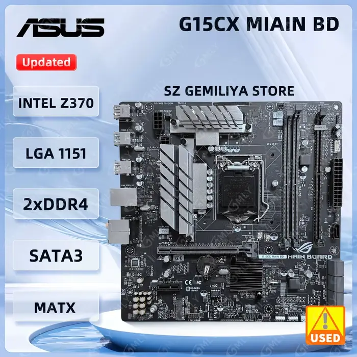 Carte mère ASUS Z370 Gaming LGA 1151 DDR4 XMP 2.0 ROG STRIX G15CX MAIN BD M.2, compatible avec les p
