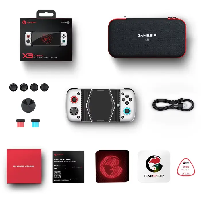 Manette de jeu pour téléphone portable GameSir X3 avec ventilateur de refroidissement pour Cloud Gaming Xbox Game Pass