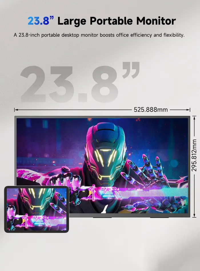 Uperfect 24 pouces 120Hz portable moniteur d'ordinateur de jeu
