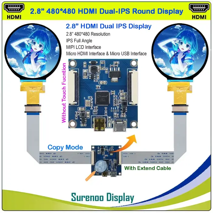 Écran de moniteur d'affichage à Double Module LCD IPS