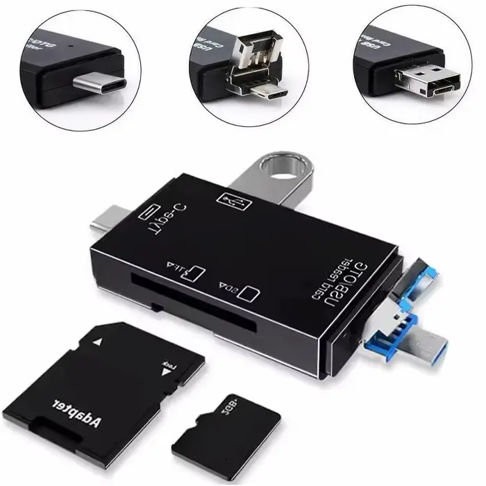 Lecteur de carte SD multifonction 6 en 1