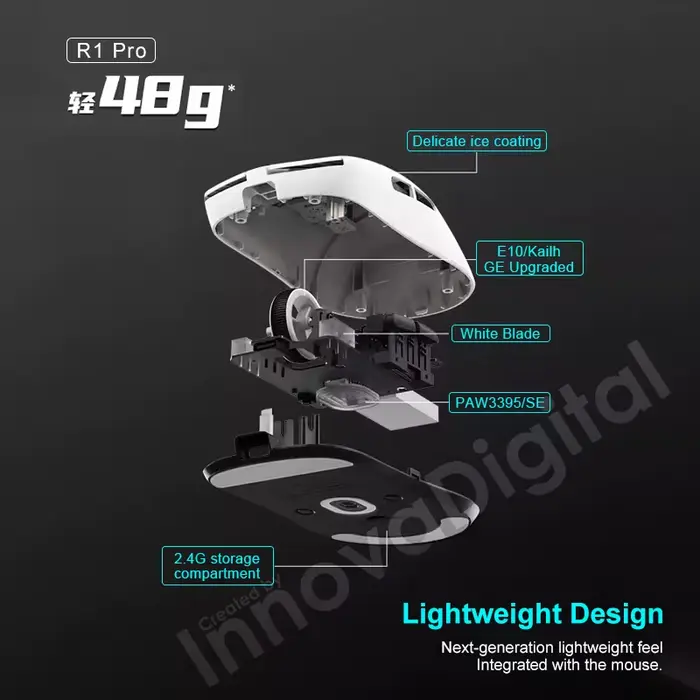 Souris de jeu sans fil ATK VXE Dragonfly R1 Pro MAX PAW3395 R1 SE Plus