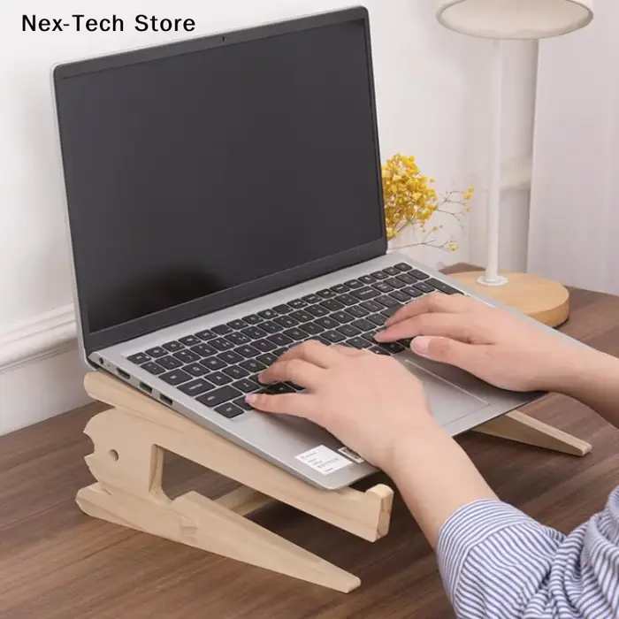 Support d'ordinateur portable en bois
