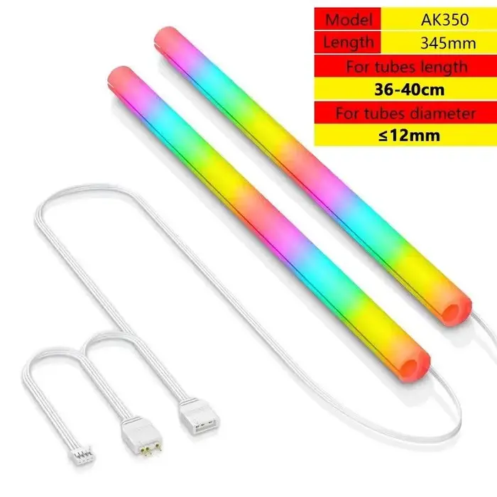 LDPCSJ 5V ARGB LED Tube néon bande lumineuse housse pour PC de jeu 120 240 360 AIO CPU eau liquide refroidisseur Modding