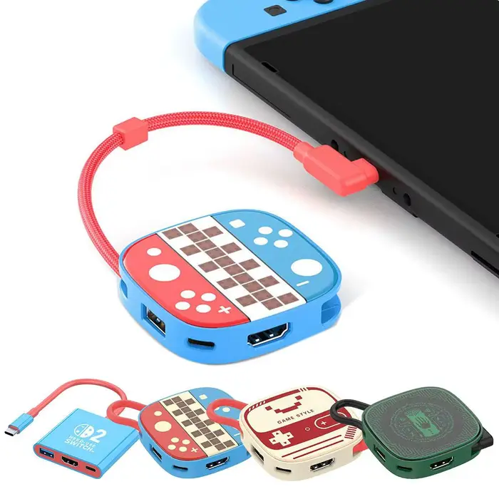 Pour Switch2 Type C Station d'accueil HDMI + USB3.0 + Port PD 3 en 1