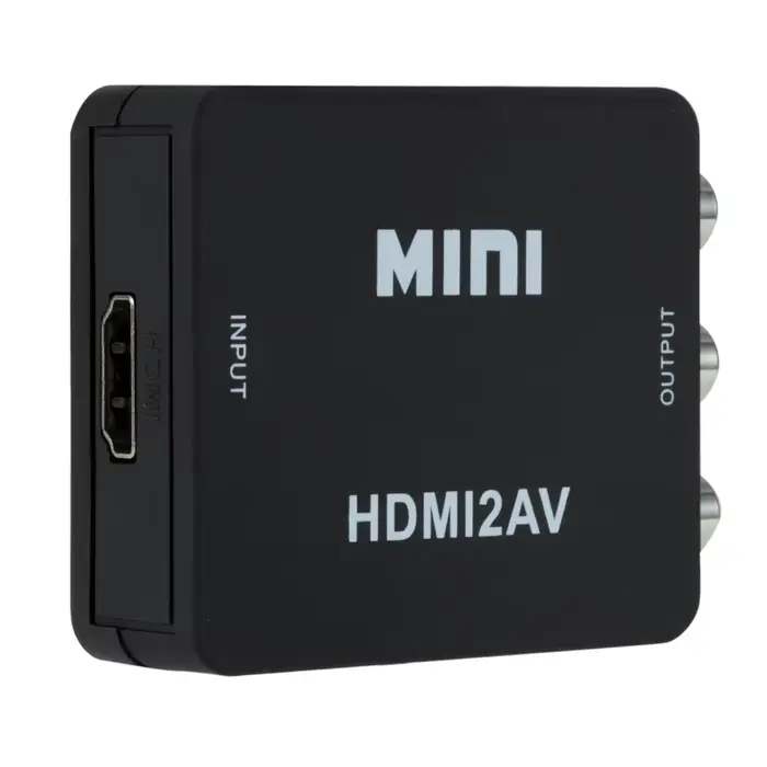 Grwibeou – convertisseur HDMI vers RCA 1080P, boîtier vidéo AV/CVSB L/R HD 1920x1080, HDMI2AV, prise