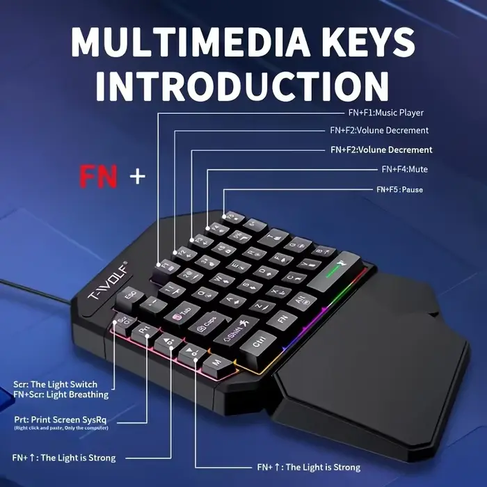 Ensemble clavier et souris de jeu 2 in1TF900