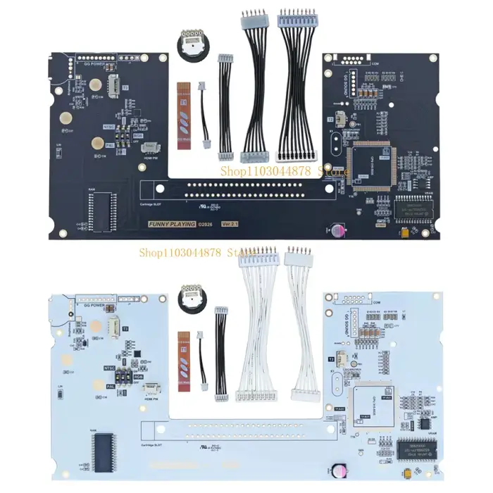 Nouvelle carte mère de remplacement améliorée (monocarte) avec lumières RGB colorées sans processeur pour console de