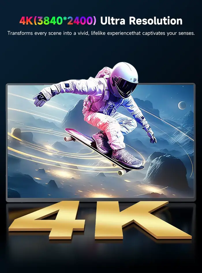Écran portable UPERFECT 4K 16" 1200 nits pour jeux vidéo 1500:1 100 % sRGB IPS FreeSync HDR USB-C intégré HDMI