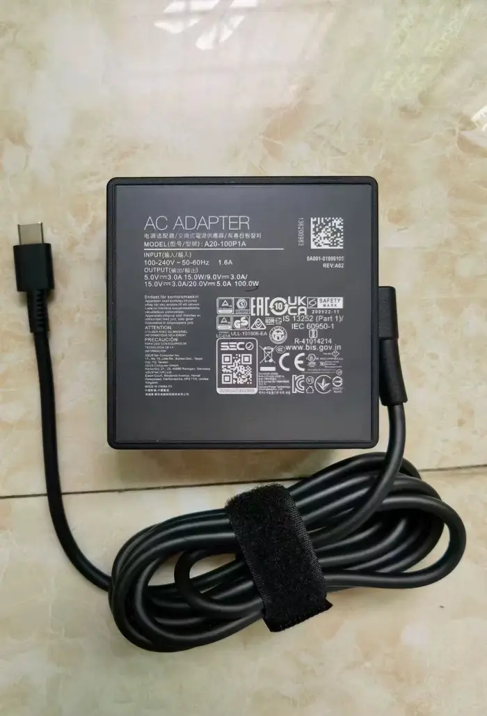 Véritable chargeur USB C pour ordinateur portable 100W 20V 5A PD rapide pour Asus ROG Flow Z13 X13 ZenBook 14X 14 adaptateur secteur alimentation