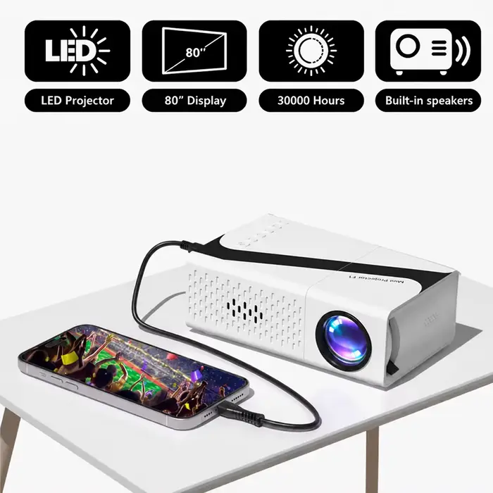 Projecteur portable 4K avec décodage 720P natif