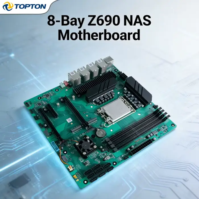 Carte mère NAS Z690 8 baies, processeur Intel 12e/13e/14e génération LGA1700, carte mère de serveur