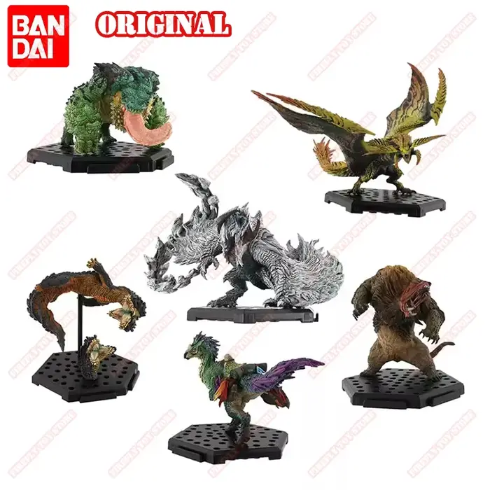 Jouets originaux Monster Hunter Wild Animation Game Peripheral Toys Capcom Boxed Gacha Gashapon Anime Action Model Figures Collection