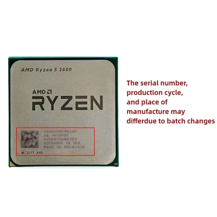 Processeur de jeu pour ordinateur de bureau AMD Ryzen 5 2600 3