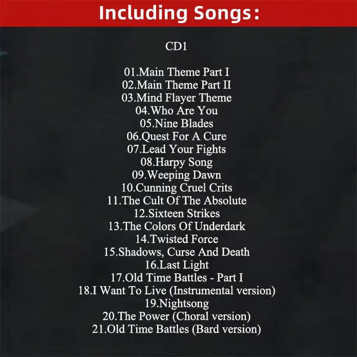 Jeu Baldur's Gate 3 Borislav Slavov CD de musique les plus grands succès OST Album enregistrement