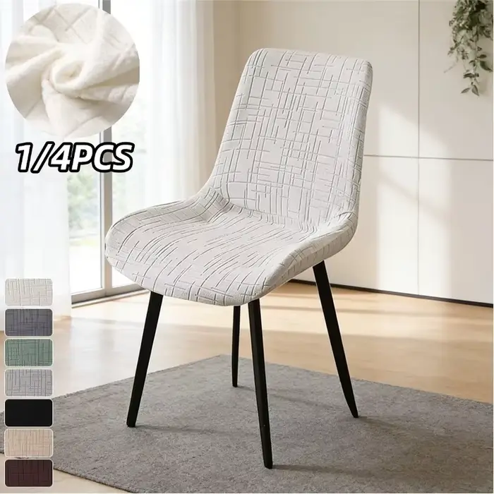 Housses de chaise de salle à manger courbées de style nordique