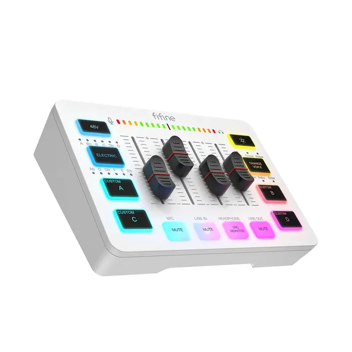Mélangeur de jeu USB FIFINE avec Interface de Microphone XLR