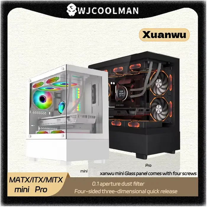 Boîtier PC WJCOOLMAN Xuanwu Mini/Pro M-ATX ITX 270 °