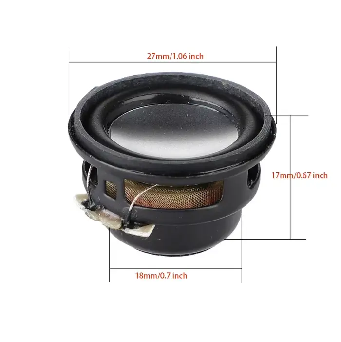2 pièces Mini haut-parleurs Audio 27MM 4 Ohm 3W basse multimédia