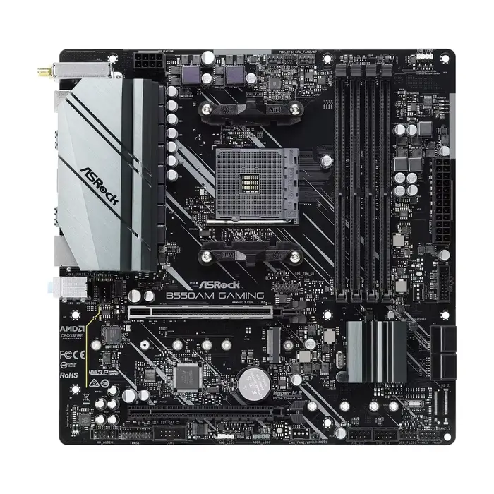 Carte mère ASRock B550AM GAMING prend en charge les processeurs 3600 5600G 5700X 5700x3D 5800X3D AMD B550 AM4 DDR4 HDMI M.2 mATX PCIe 4.0