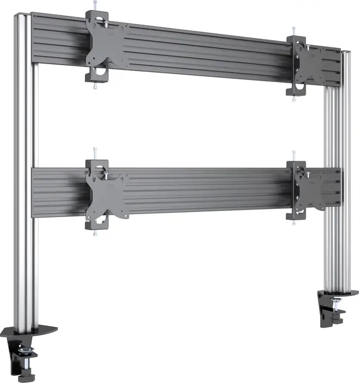 Support de bureau modulaire pour moniteur d'ordinateur 2x2, réglable en hauteur, support multi-écran