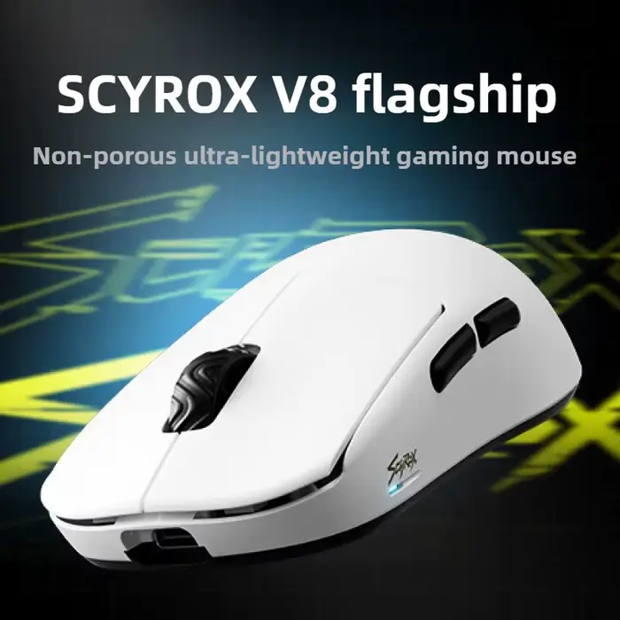 SCYROX V8 8K filaire et sans fil Ultra-léger 36g souris de jeu ergonomie PAW3950 e-sports
