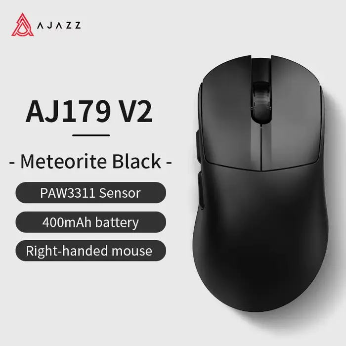 AJAZZ AJ179 V2 MAX Souris de jeu sans fil E-Sport, taux de polling 1K, design léger, ergonomique, ca