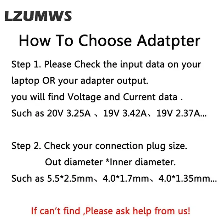 Adaptateur chargeur AC pour ordinateur portable